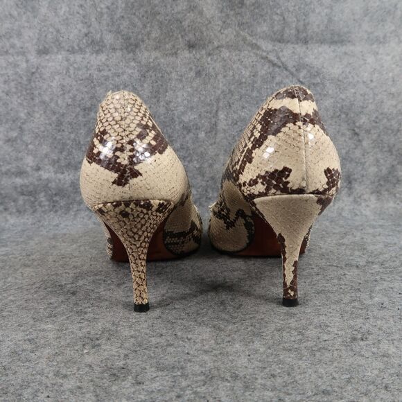 Jon Josef Shoes Womens 8.5 Pumps Fashion Leather Peep Toe Stiletto Snakeskin - Picture 7 of 16